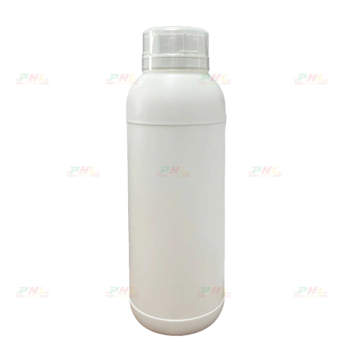 Chai HDPE/COEX 1000mL (1Lit) ø50mm Tròn Hai Gờ - Trắng Sữa