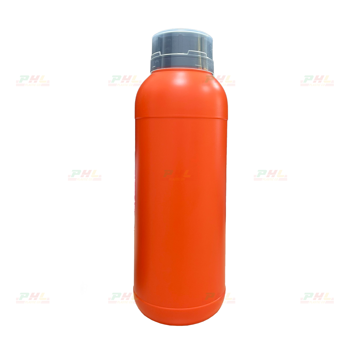 Chai HDPE/COEX 1000mL (1Lit) ø50mm Tròn Hai Gờ - Cam
