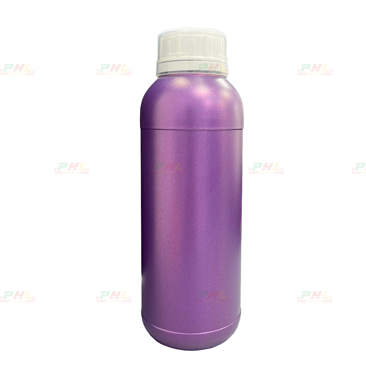 Chai HDPE/COEX 1000mL (1Lit) ø50mm Tròn Hai Gờ - Metallic Purple