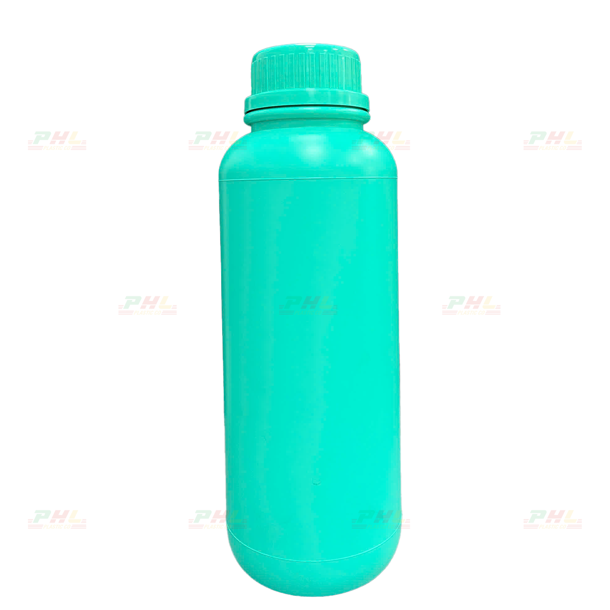 Chai HDPE/COEX 1000mL (1Lit) ø50mm Tròn - Xanh Tiffany