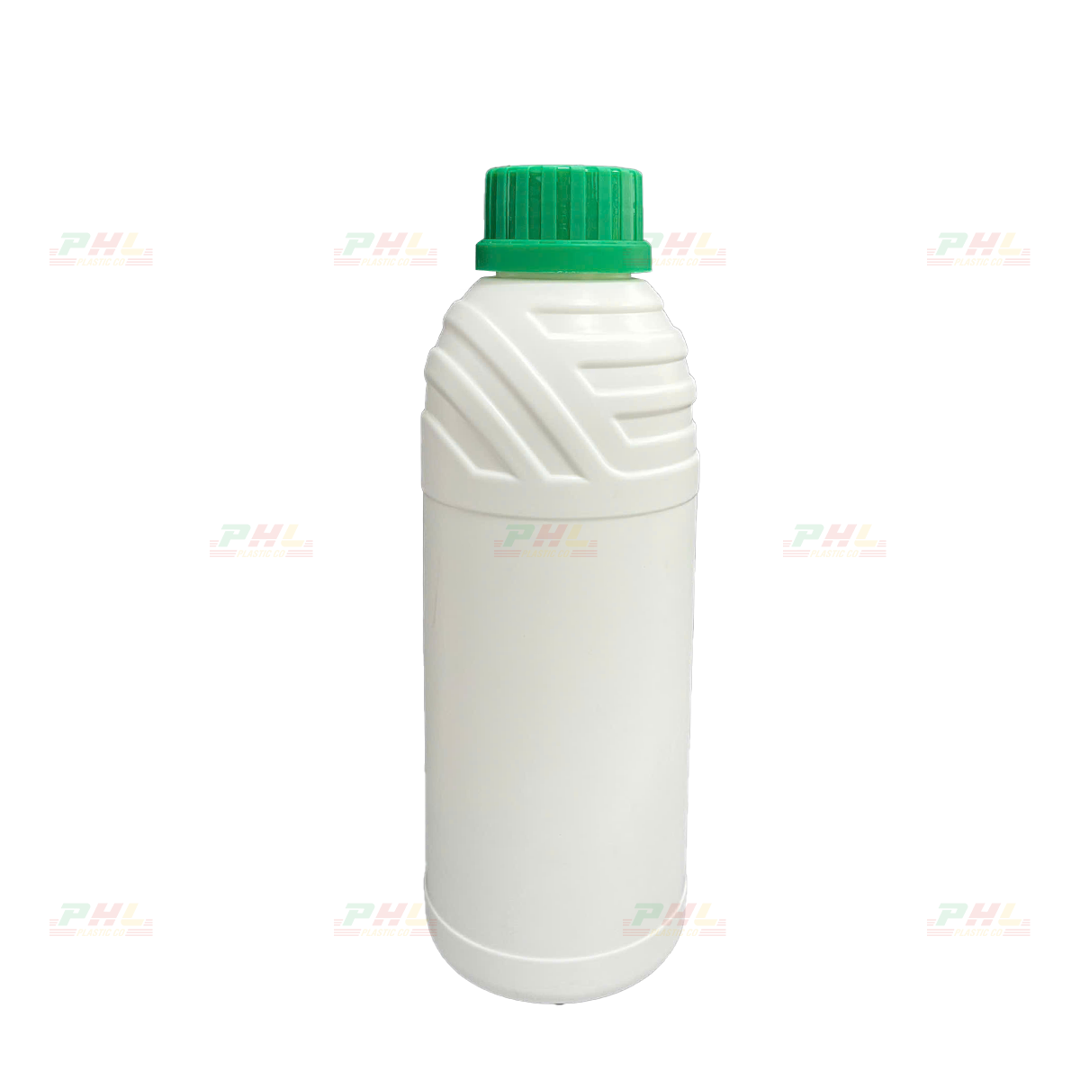 Chai HDPE/COEX 1000mL (1Lit) ø425mm Tròn Vai Gân - Trắng Sữa