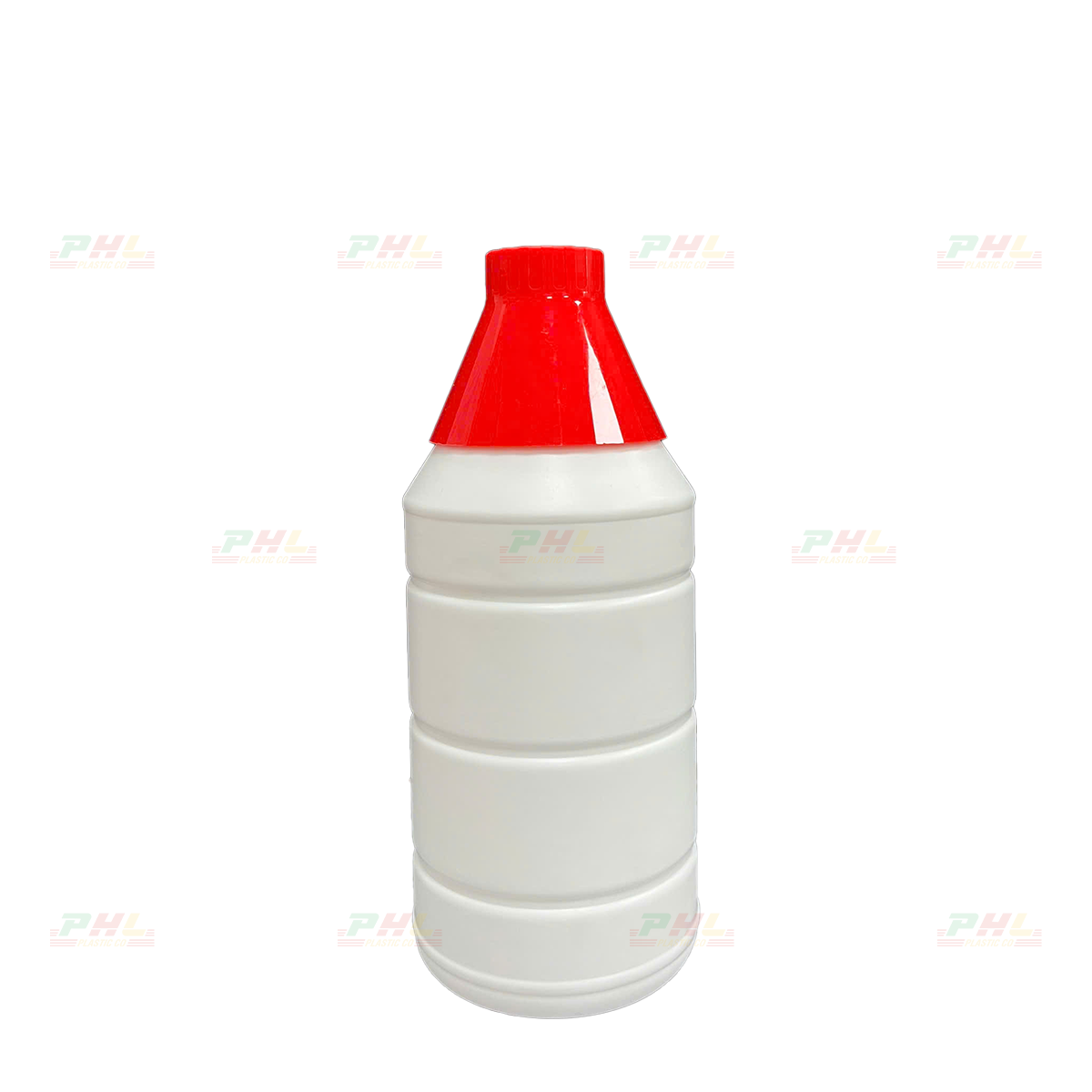HDPE/COEX Bottle 1000mL ø34mm Ribbed Round - White