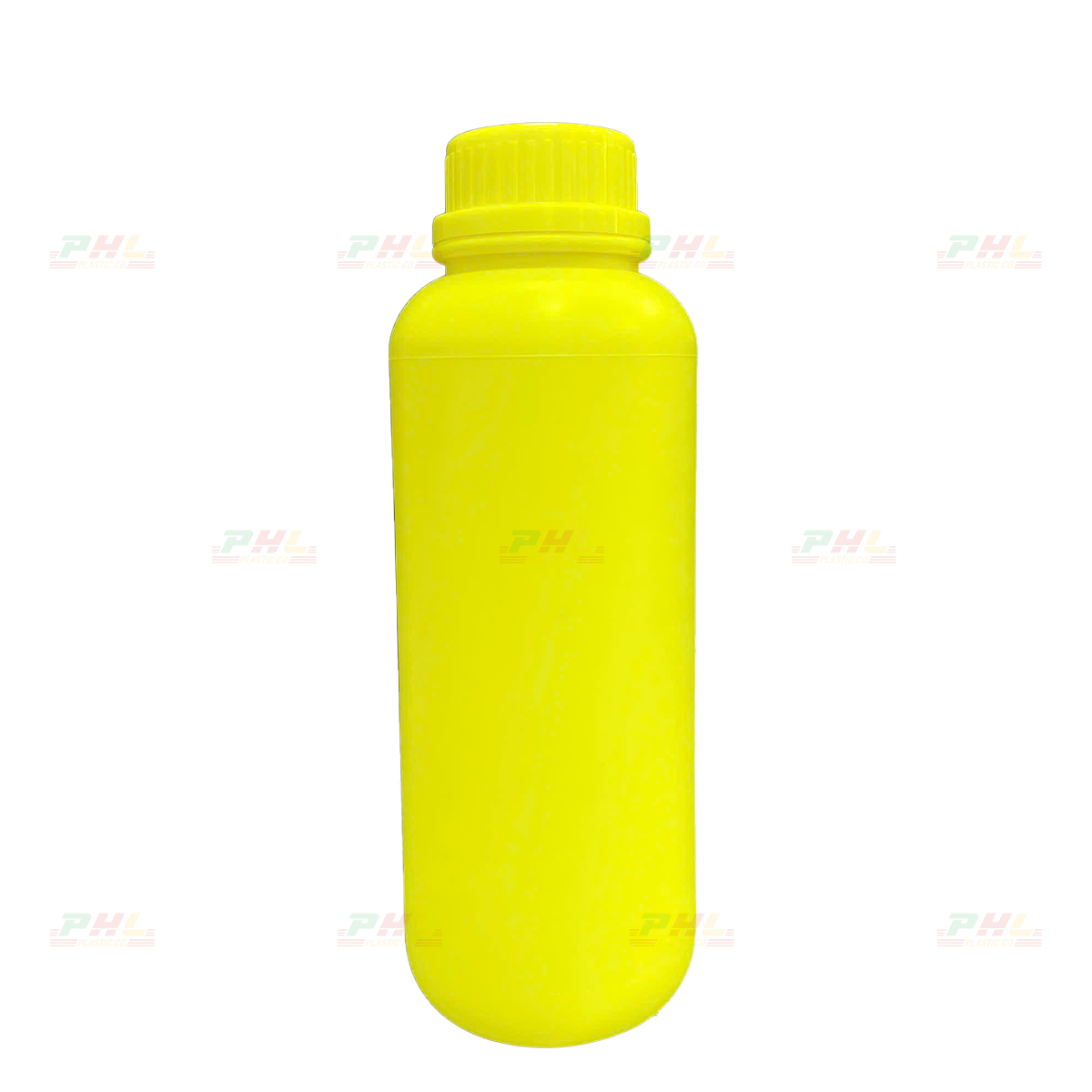 Chai HDPE/COEX 1000mL (1Lit) ø50mm Tròn - Vàng Neon