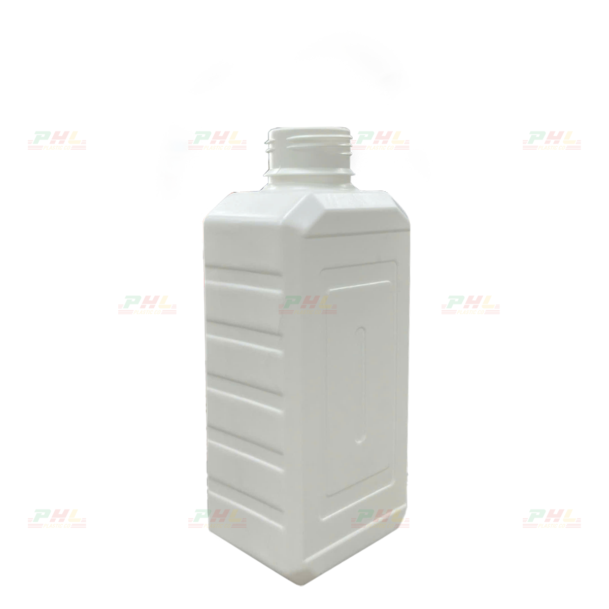 Chai HDPE/COEX 1000mL (1Lit) ø43mm Vuông - Trắng Sữa