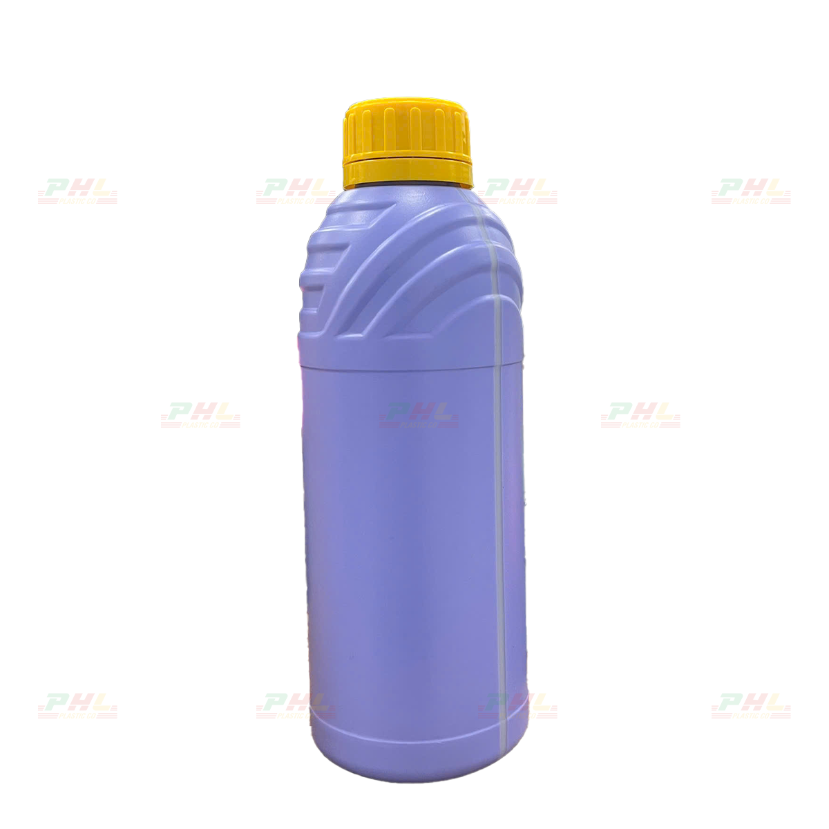 Chai HDPE/COEX 1000mL (1Lit) ø425mm Tròn Vai Gân - Tím