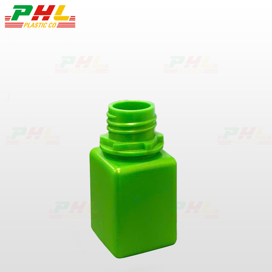 Chai HDPE/COEX 25mL ø21mm Vuông - Metallic Green