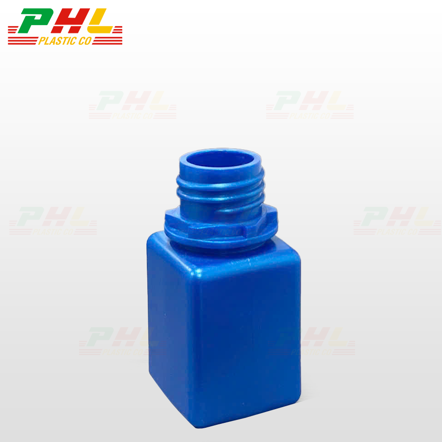 Chai HDPE/COEX 25mL ø21mm Vuông - Metallic Blue