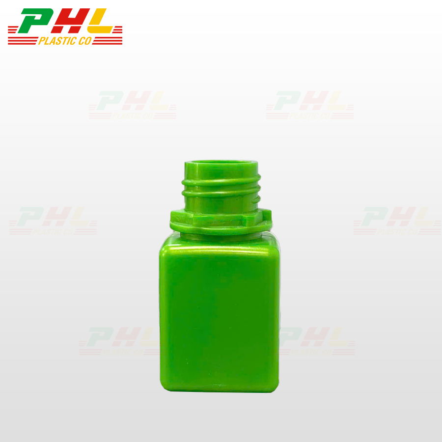 Chai HDPE/COEX 25mL ø21mm Vuông - Metallic Green