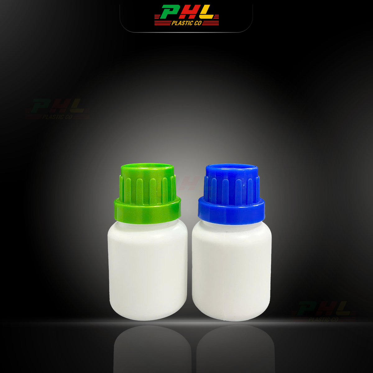 HDPE/COEX Bottle 30mL ø21mm Round - White