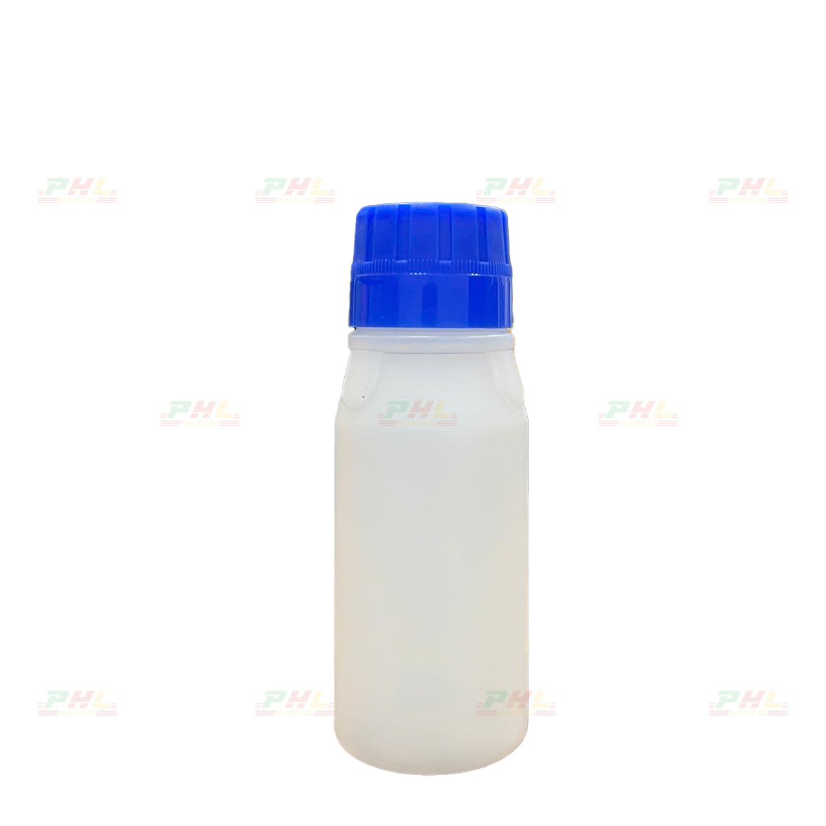HDPE/COEX Bottle 100mL ø32mm – Round With 3 Ribs - Transparent