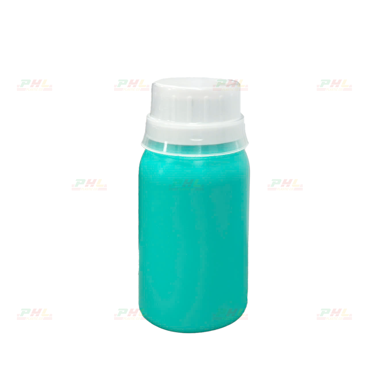 HDPE/COEX 100mL Bottle – ø33mm, Round, Smooth Body - Tiffany Blue