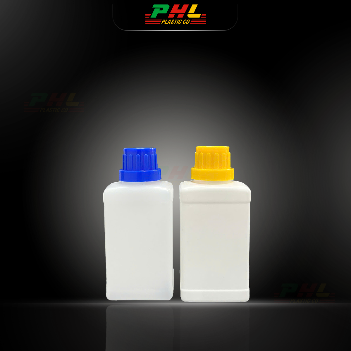Chai HDPE/COEX 100mL ø21mm Vuông - Trắng Sữa