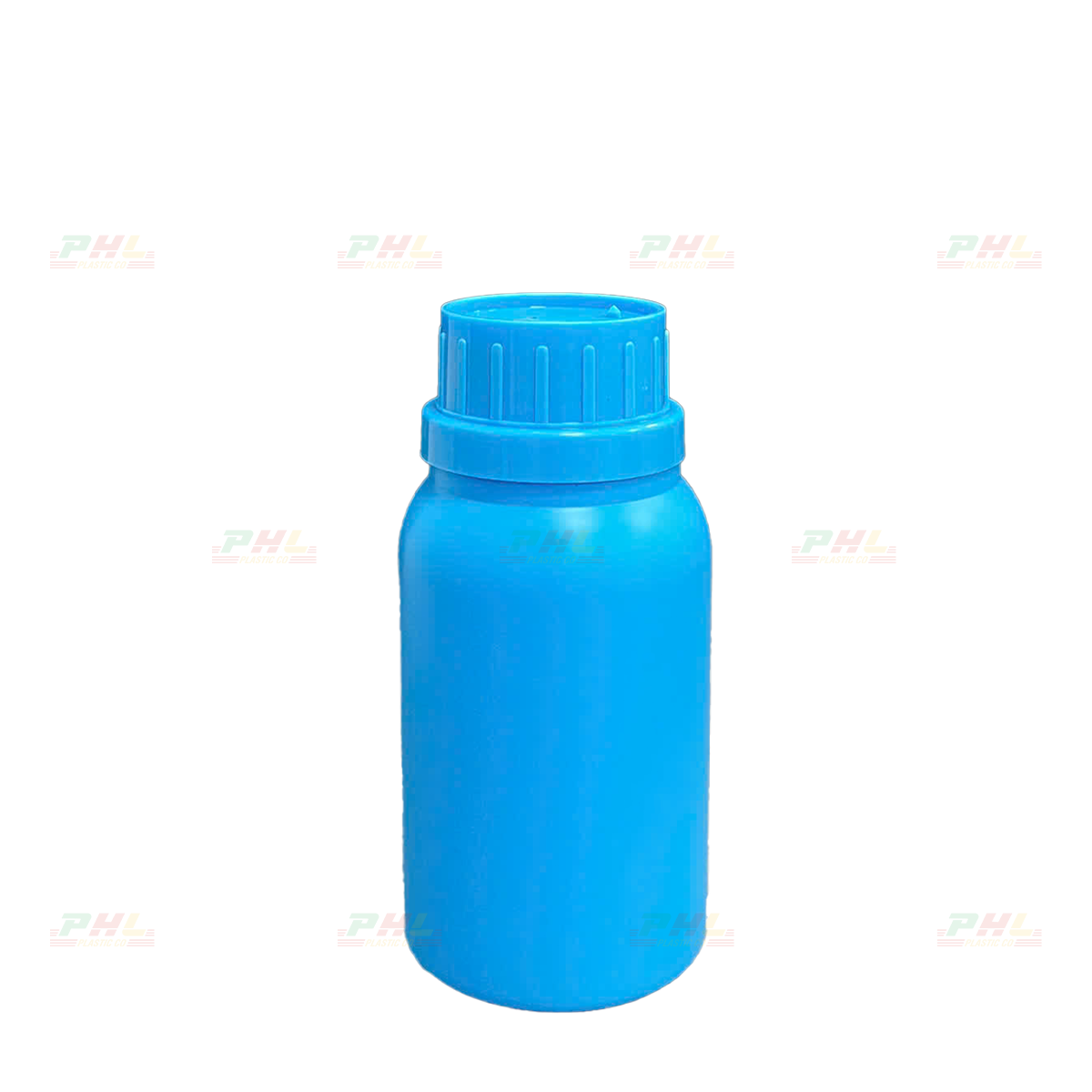 HDPE/COEX 100mL Bottle – ø33mm, Round, Smooth Body - Light Blue