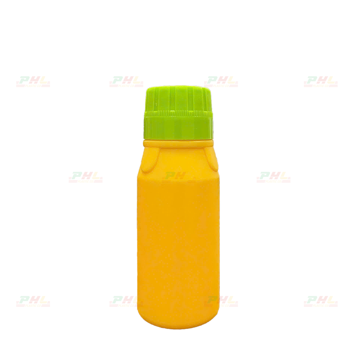 HDPE/COEX Bottle 100mL ø32mm – Round With 3 Ribs - Yellow