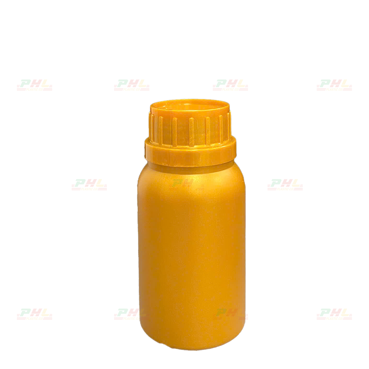 HDPE/COEX 100mL Bottle – ø33mm, Round, Smooth Body - Metallic Gold