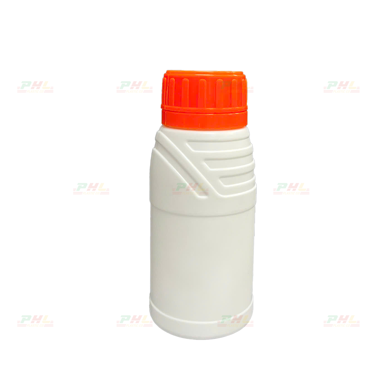 HDPE/COEX 250mL ø42.5mm Ribbed Shoulder Round Bottle - Milky White