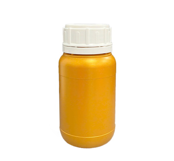 Chai HDPE/COEX 300mL ø50mm Tròn Hai Gờ Vai Bầu - Metallic Gold