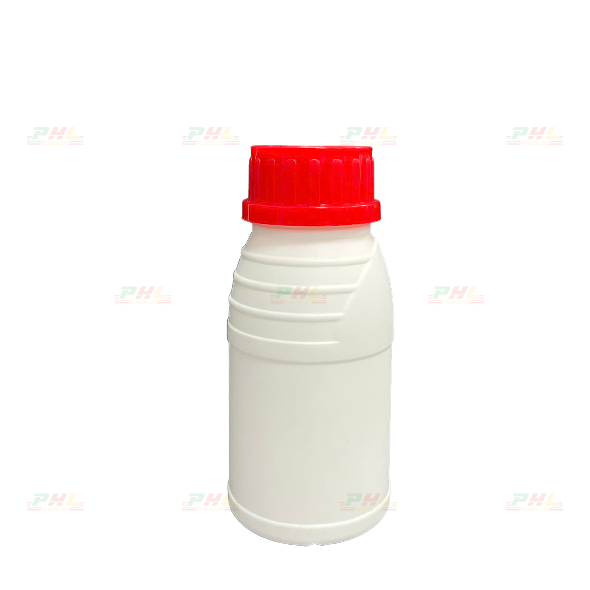 Chai HDPE/COEX 250mL ø43mm Tròn Vai Gân - Trắng Sữa