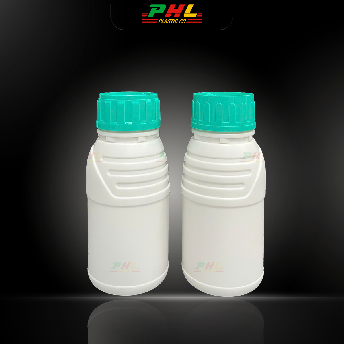 HDPE/COEX 250mL ø45mm Ribbed Shoulder Round Bottle – SGT - Milky White