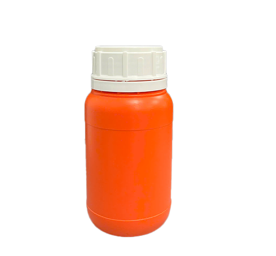 Chai HDPE/COEX 300mL ø50mm Tròn Hai Gờ Vai Bầu - Cam Tươi