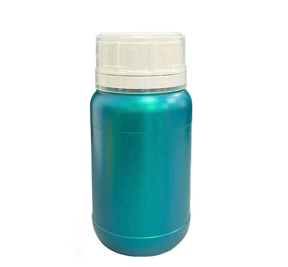 Chai HDPE/COEX 300mL ø50mm Tròn Hai Gờ Vai Bầu - Metallic Green