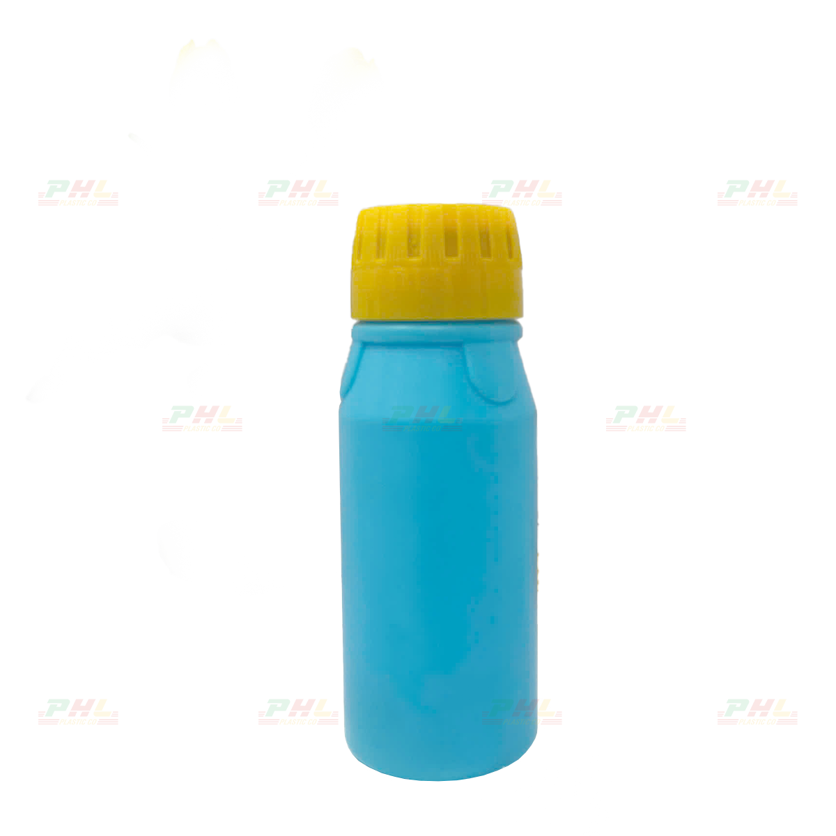 HDPE/COEX 250mL ø43mm Triple-Edge Round Bottle - Sky Blue