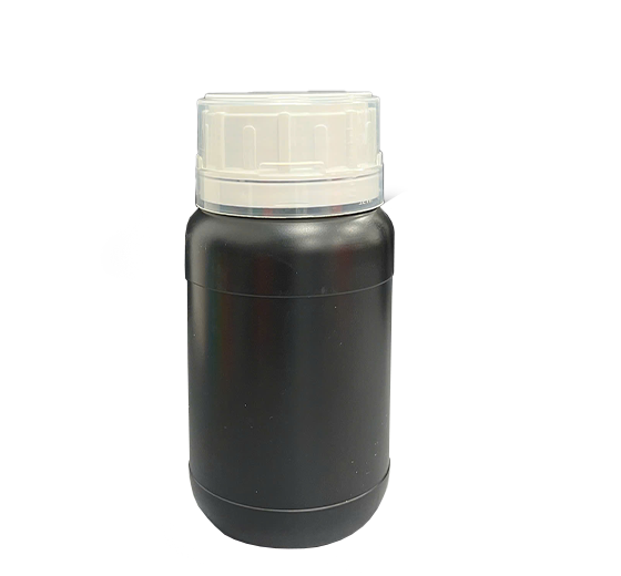 Chai HDPE/COEX 300mL ø50mm Tròn Hai Gờ Vai Bầu - Đen
