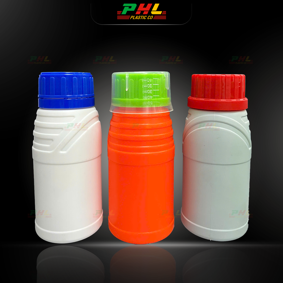 HDPE/COEX 250mL ø42.5mm Ribbed Shoulder Round Bottle - Milky White
