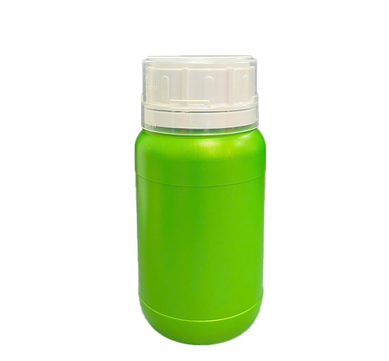 Chai HDPE/COEX 300mL ø50mm Tròn Hai Gờ Vai Bầu - Metallic Monster Green
