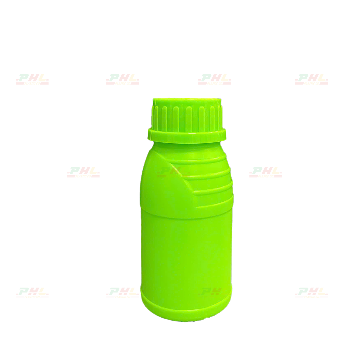 Chai HDPE/COEX 250mL ø43mm Tròn Vai Gân - Xanh Lá Non