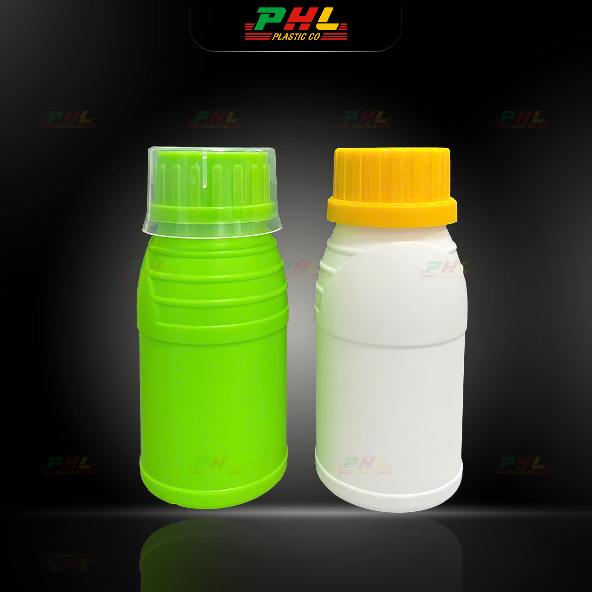 Chai HDPE/COEX 250mL ø43mm Tròn Vai Gân - Trắng Sữa