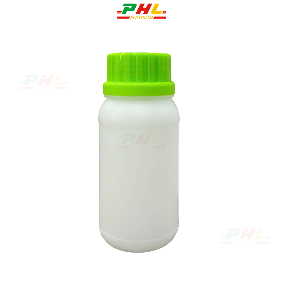 HDPE/COEX 250mL ø43mm Round Bottle with Dual Ribs - Transparent