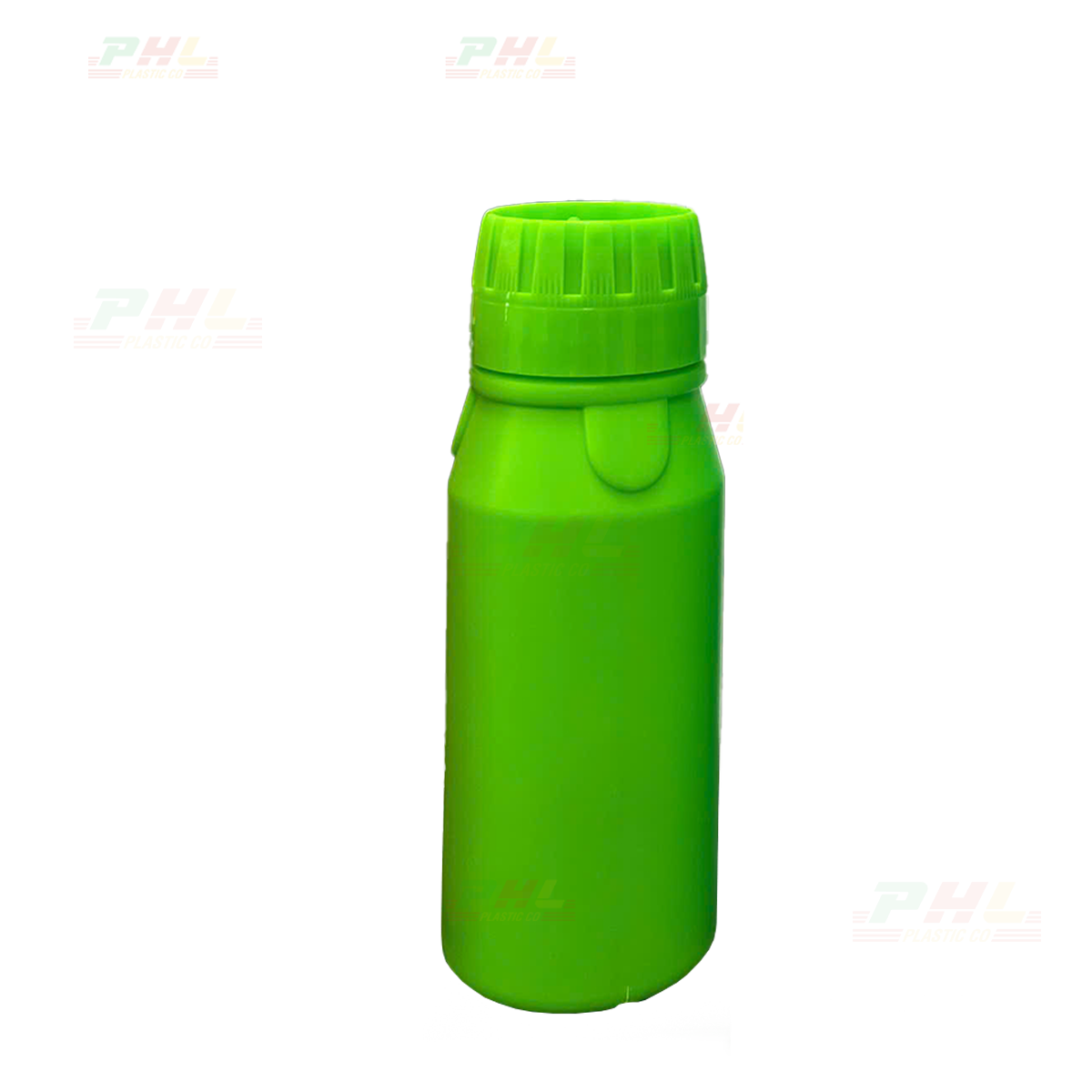 HDPE/COEX 250mL ø43mm Triple-Edge Round Bottle - Pea Green