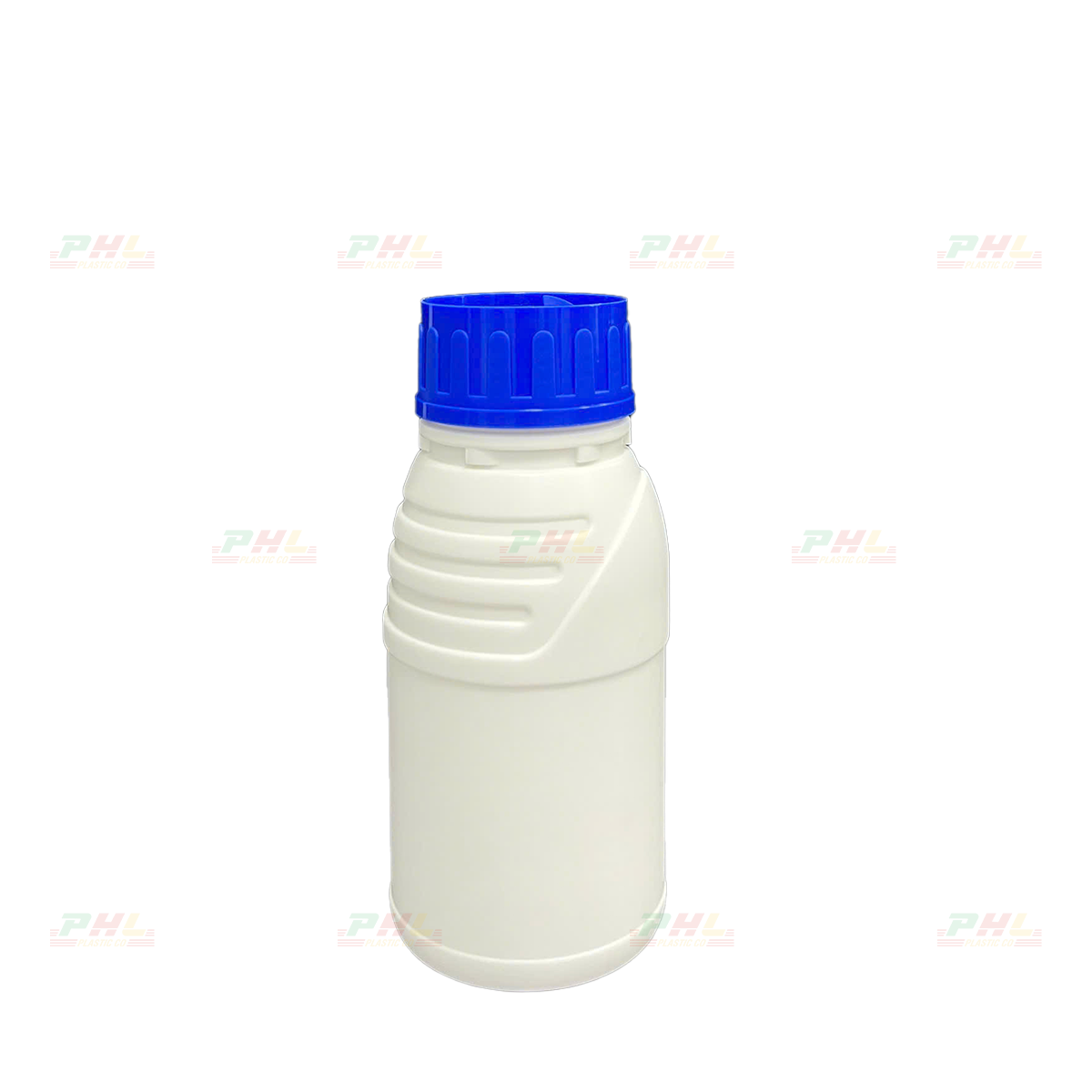 HDPE/COEX 250mL ø45mm Ribbed Shoulder Round Bottle – SGT - Milky White
