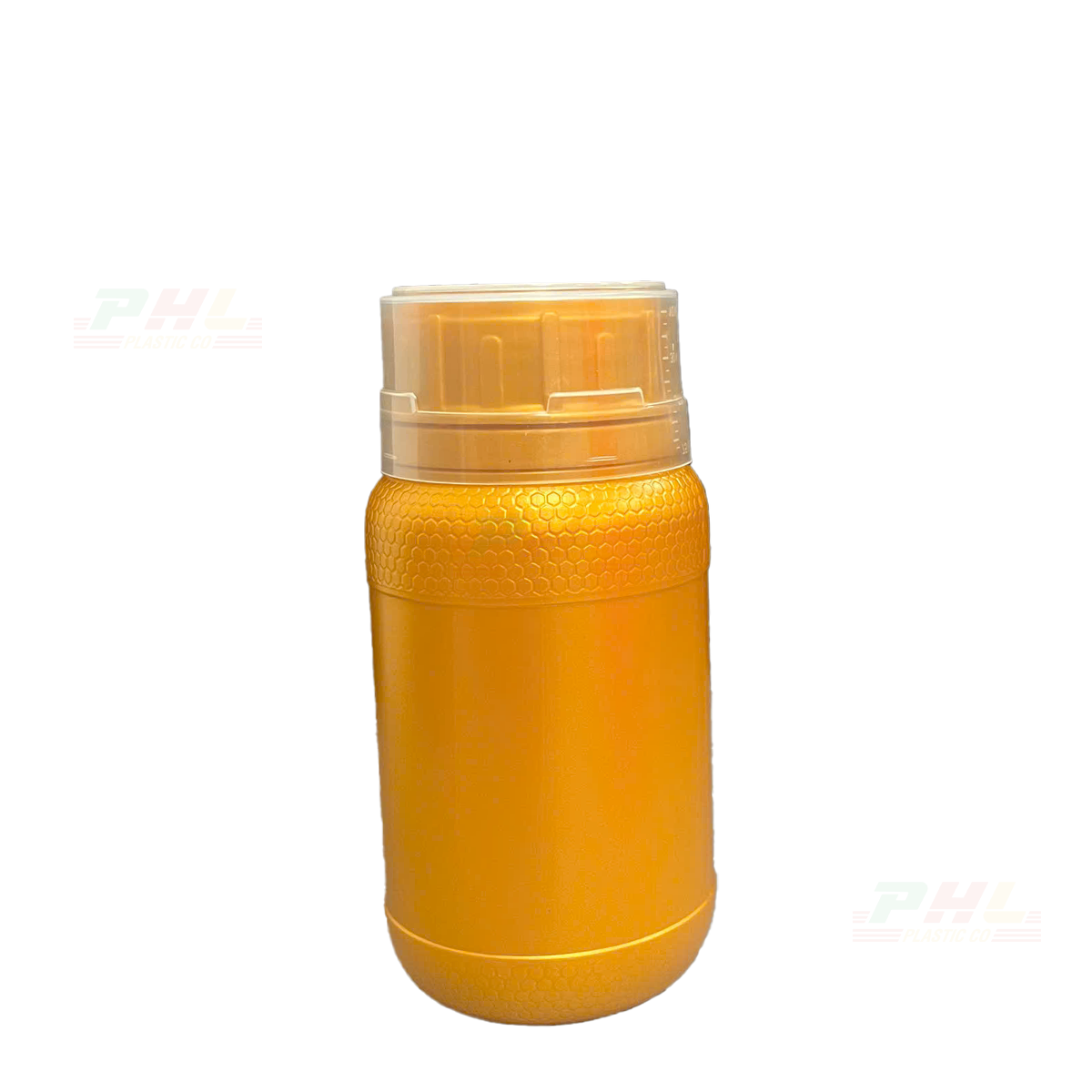 Chai HDPE/COEX 300mL ø50mm Tròn 2 Gờ Vai Beehive - Metallic Gold