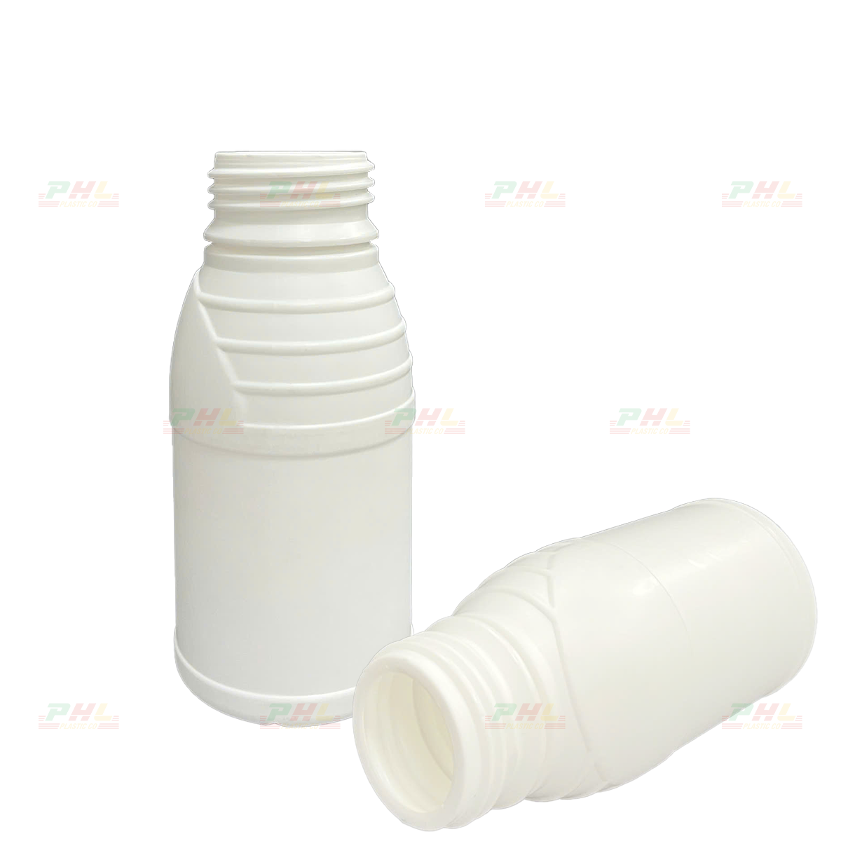 Chai HDPE/COEX 250mL ø43mm Tròn Vai Gân - Trắng Sữa