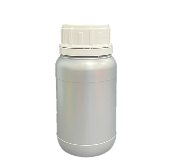 Chai HDPE/COEX 300mL ø50mm Tròn Hai Gờ Vai Bầu - Metallic Silver