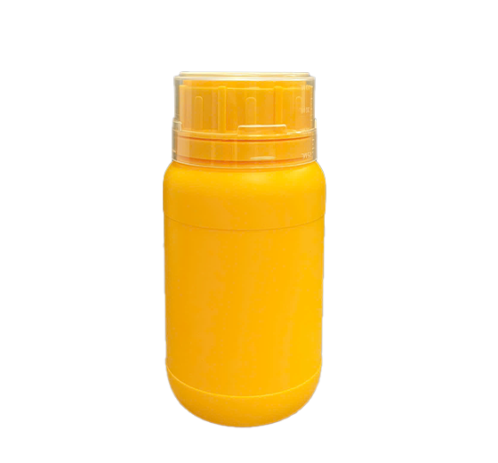 Chai HDPE/COEX 300mL ø50mm Tròn Hai Gờ Vai Bầu - Vàng