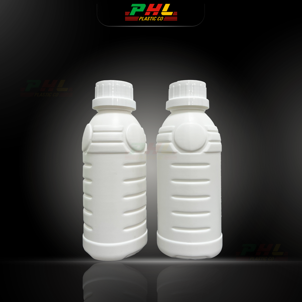 Chai HDPE/COEX 300mL ø33mm Tam Giác - Trắng Sữa