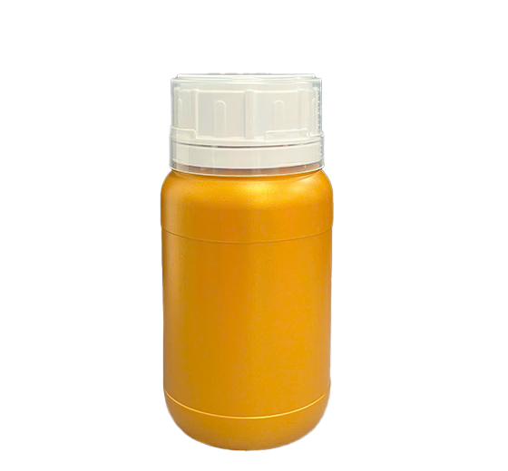 Chai HDPE/COEX 300mL ø50mm Tròn Hai Gờ Vai Bầu - Metallic Gold