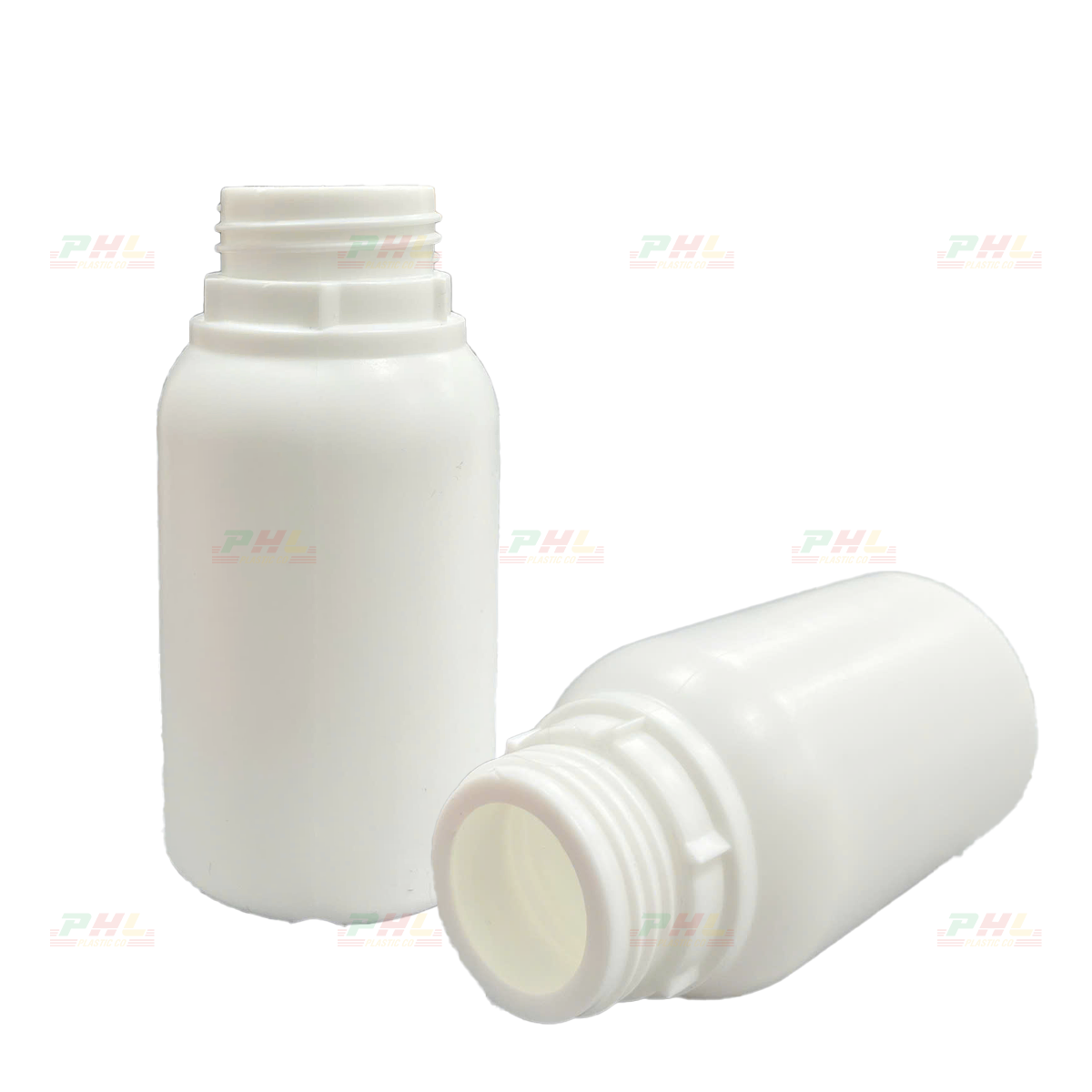 HDPE/COEX 100mL Bottle – ø33mm, Round, Smooth Body - Milky White
