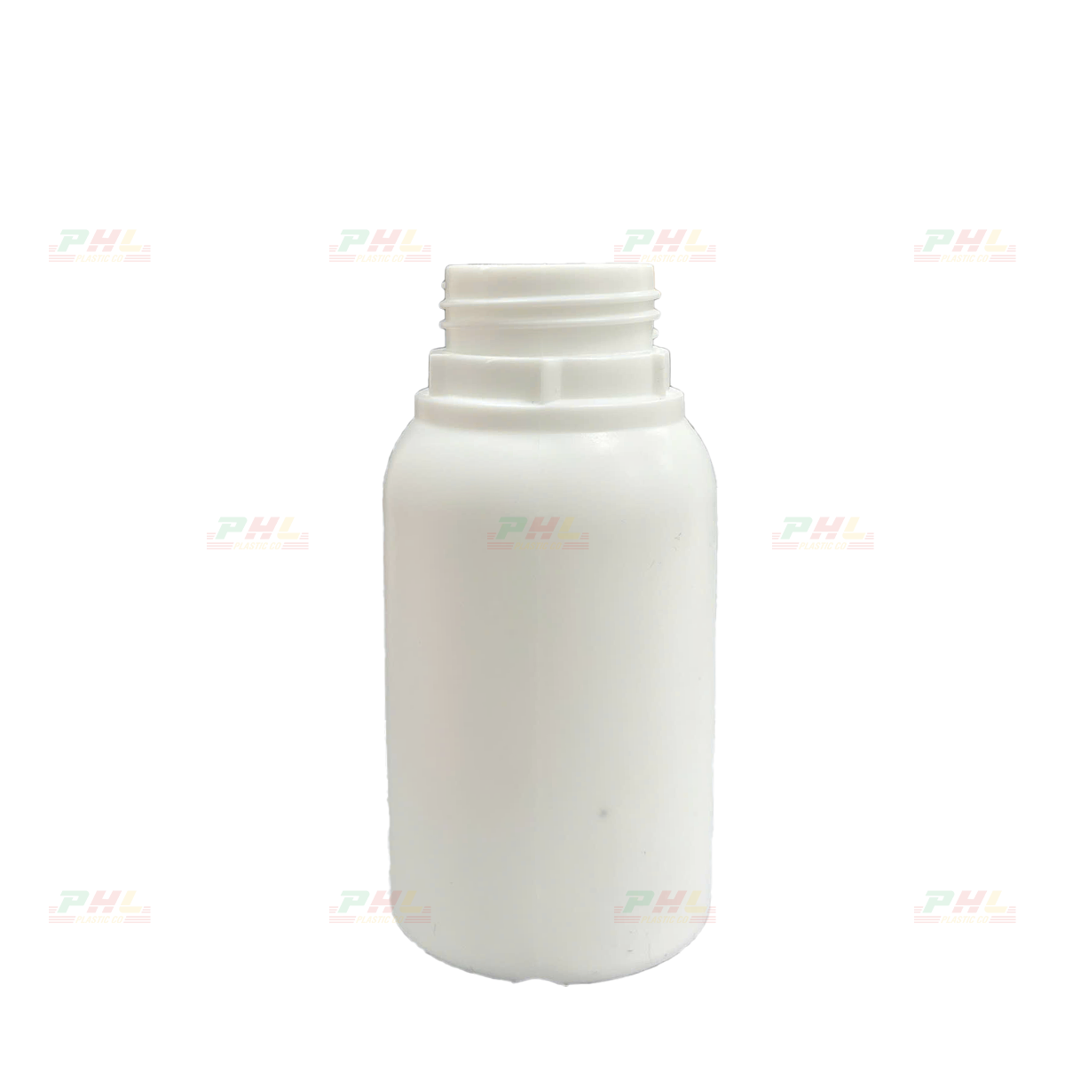 HDPE/COEX 100mL Bottle – ø33mm, Round, Smooth Body - Milky White
