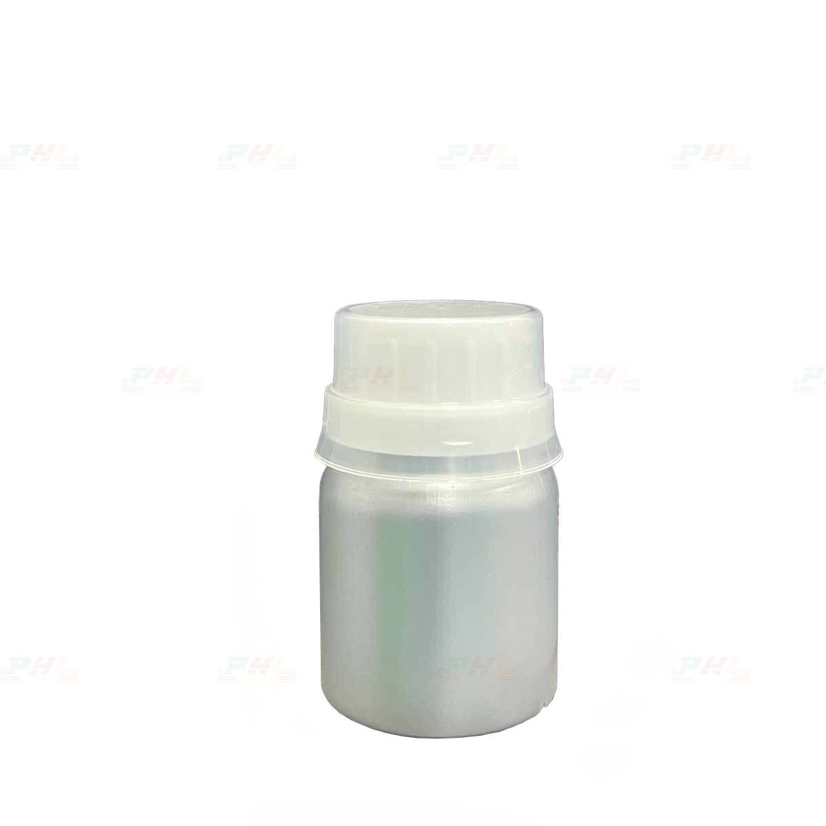 Chai HDPE/COEX 50mL ø33mm Tròn - Metallic Silver