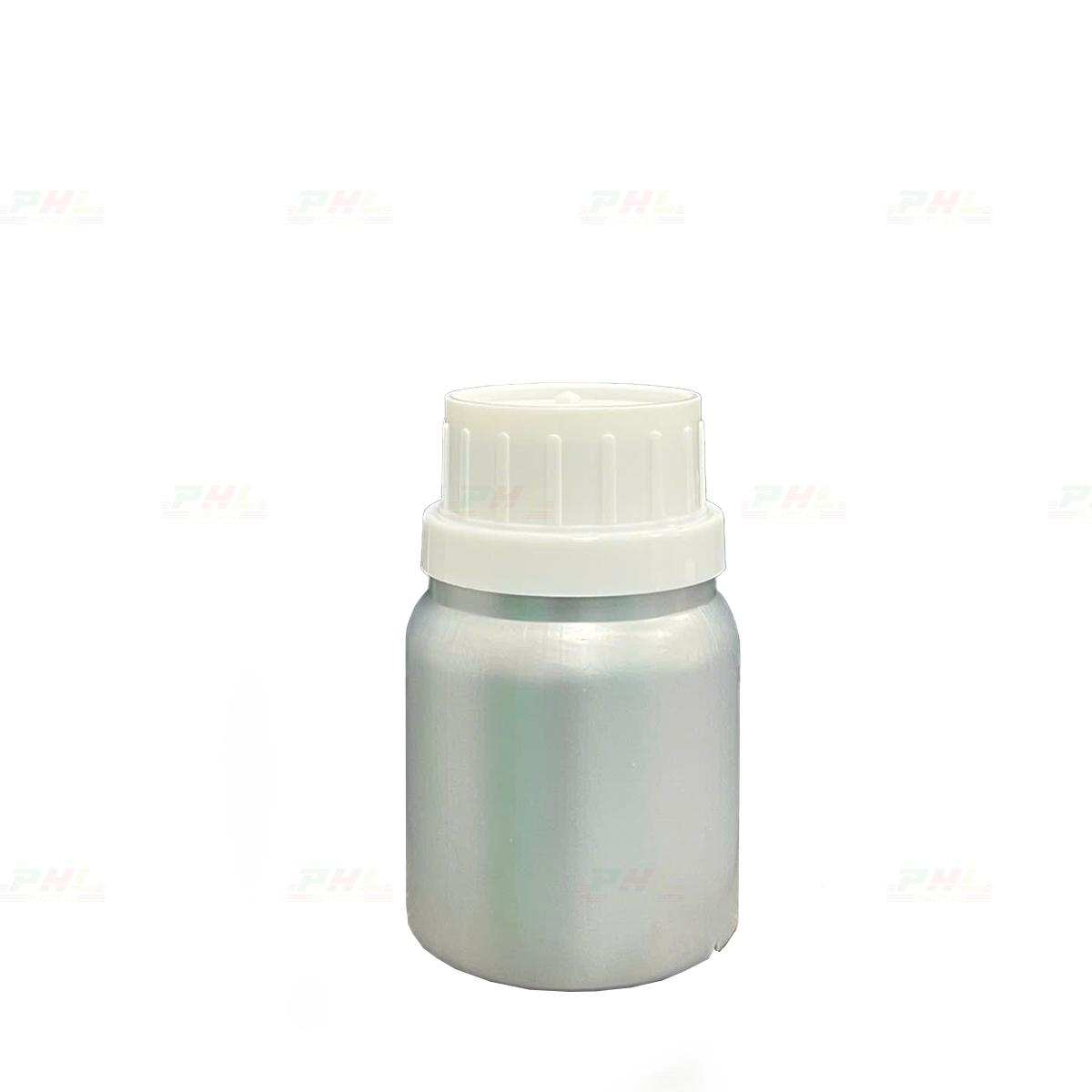 Chai HDPE/COEX 50mL ø33mm Tròn - Metallic Silver