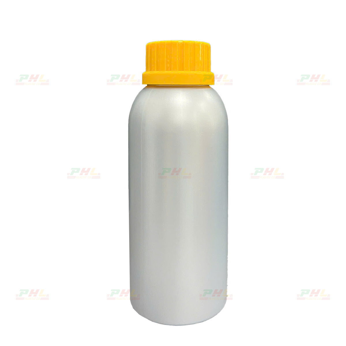 Chai HDPE/COEX 500mL ø43mm Tròn Lùn - Metallic Silver