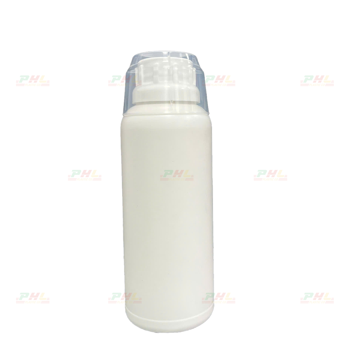 Chai HDPE/COEX 500mL ø38mm Tròn Một Gờ - Trắng Sữa