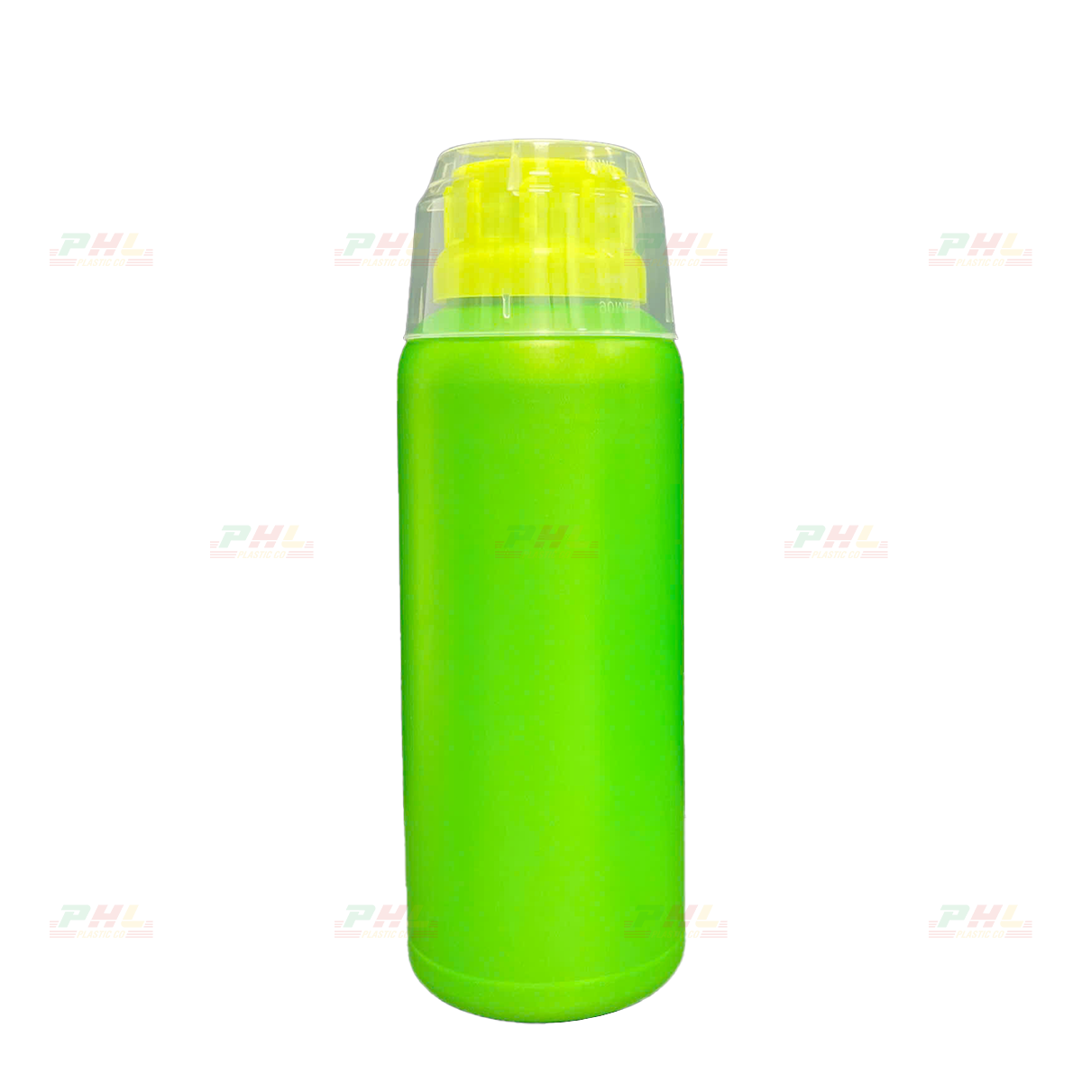 Chai HDPE/COEX 500mL ø38mm Tròn Một Gờ - Metallic Monster Green