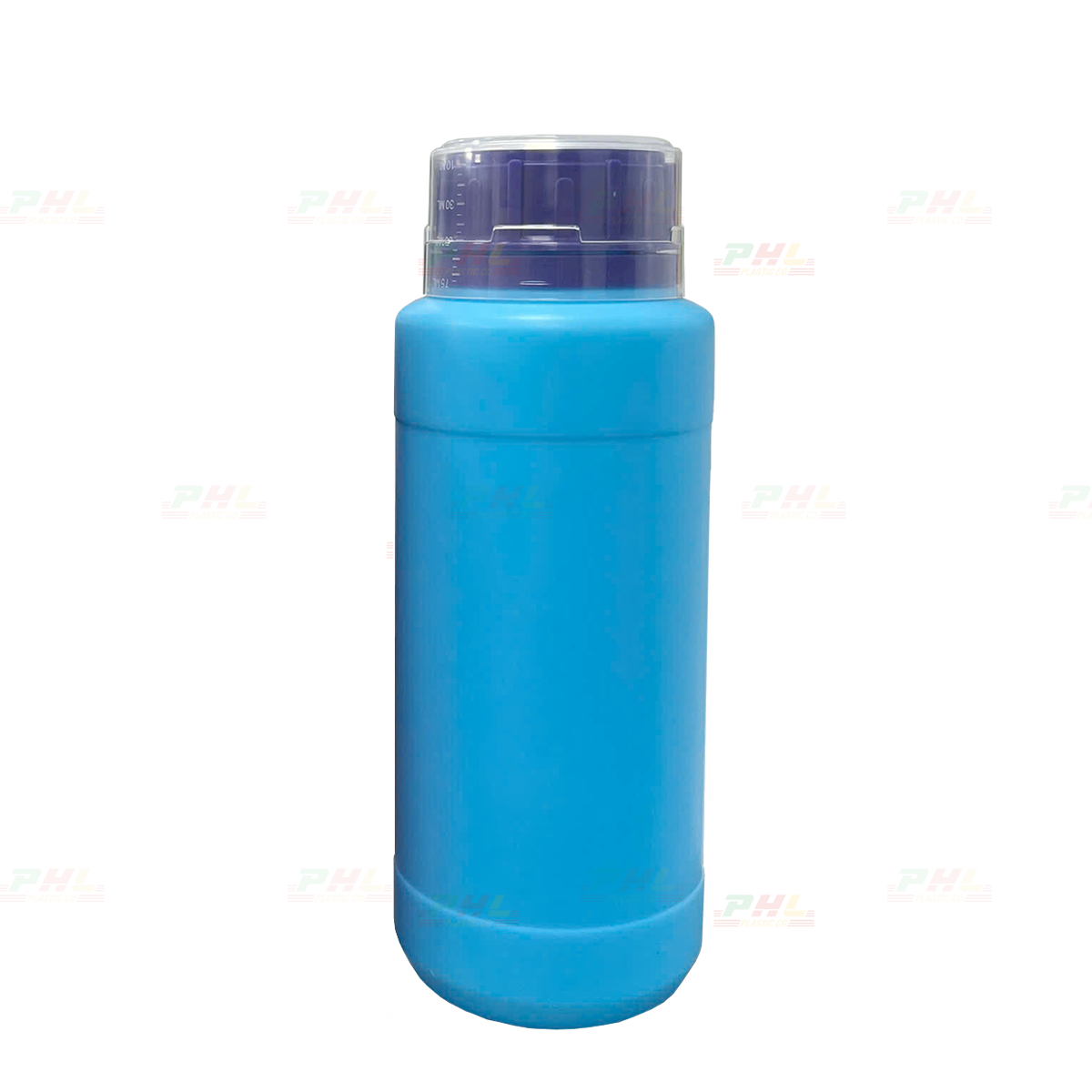 Chai HDPE/COEX 500mL ø50mm Tròn Hai Gờ - Xanh Thiên Thanh