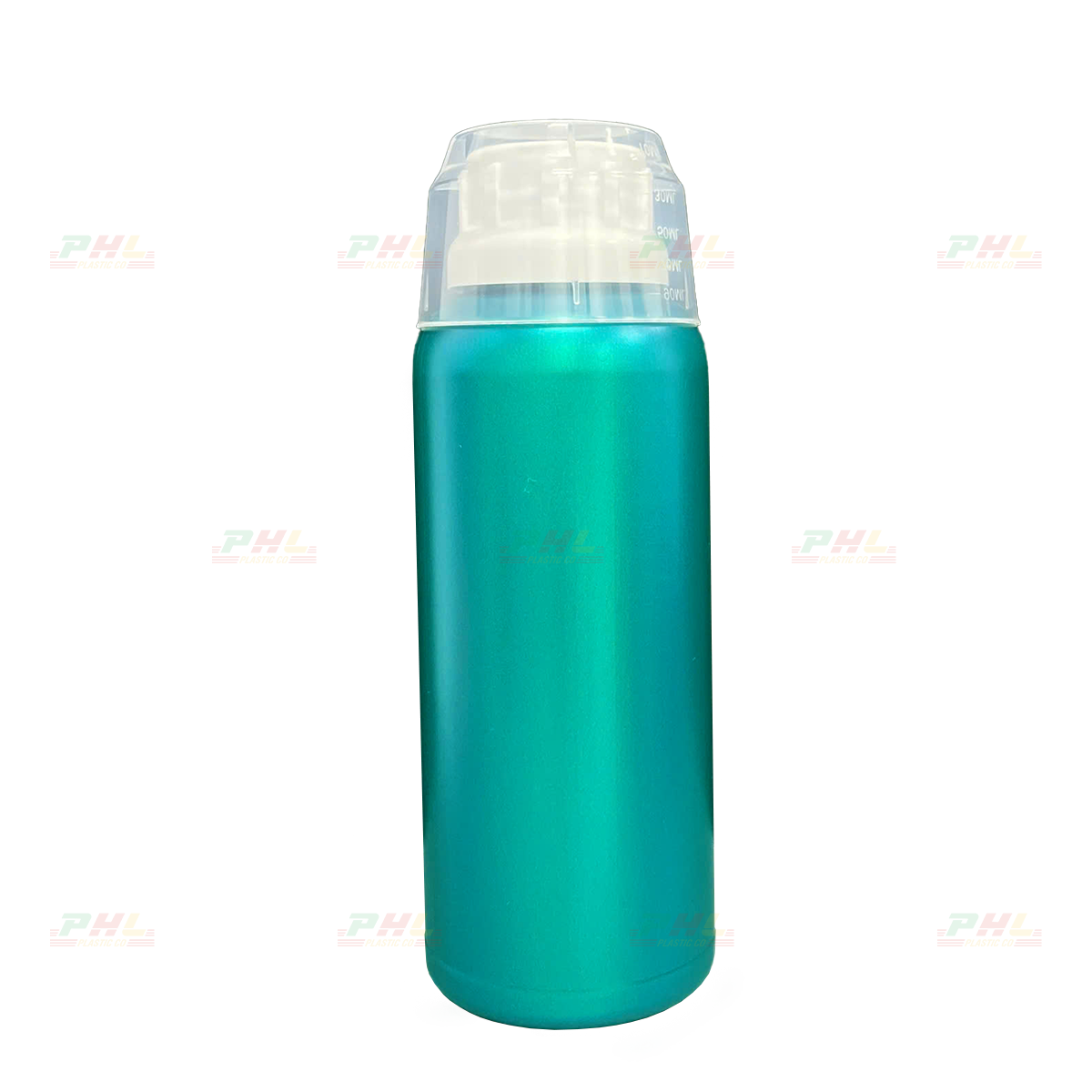 Chai HDPE/COEX 500mL ø38mm Tròn Một Gờ - Metallic Green