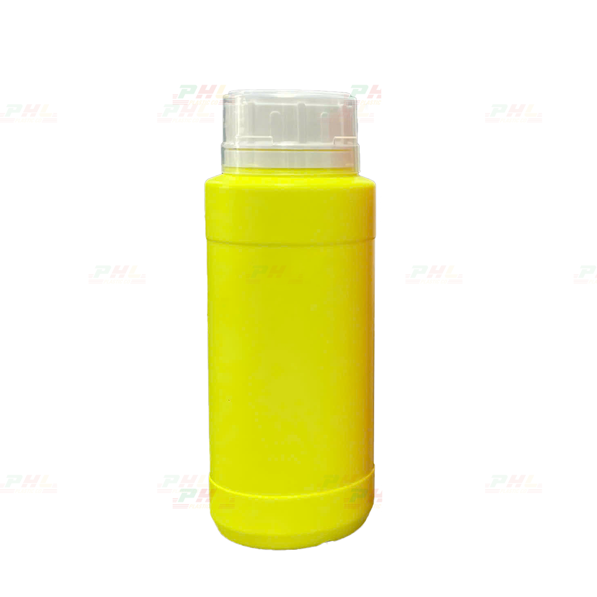 Chai HDPE/COEX 500mL ø50mm Tròn Hai Gờ - Vàng Neon